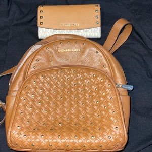 MK backpack with wallet